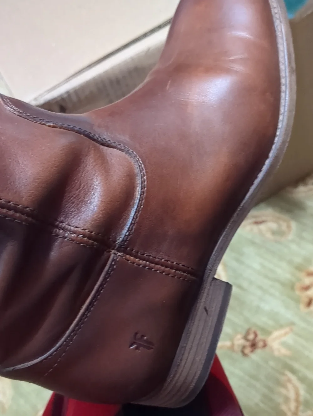 Frye Melissa Brown Leather Knee-High Riding Boots - Women